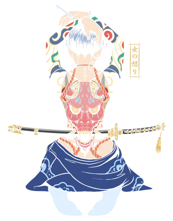 T-shirt Woman Fury - Colored version