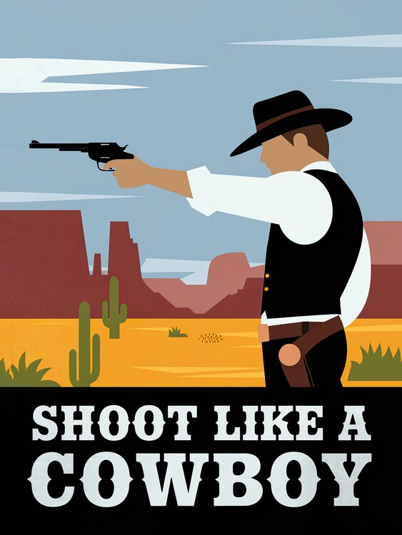 Póster Shoot Like a Cowboy