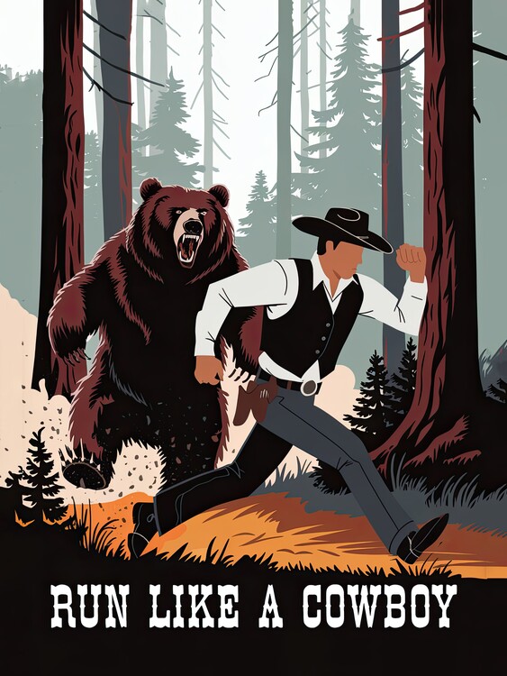 Póster Run Like a Cowboy