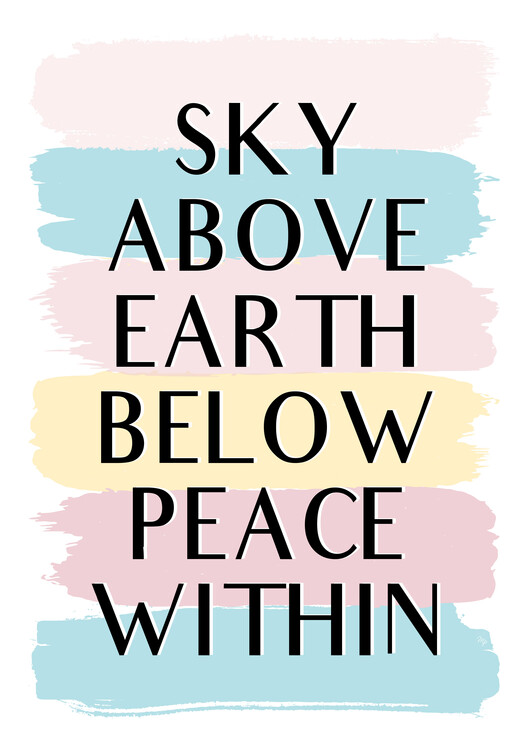 Poster Peace within quote typography