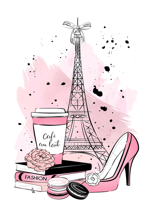 Плакат Paris Fashion blush