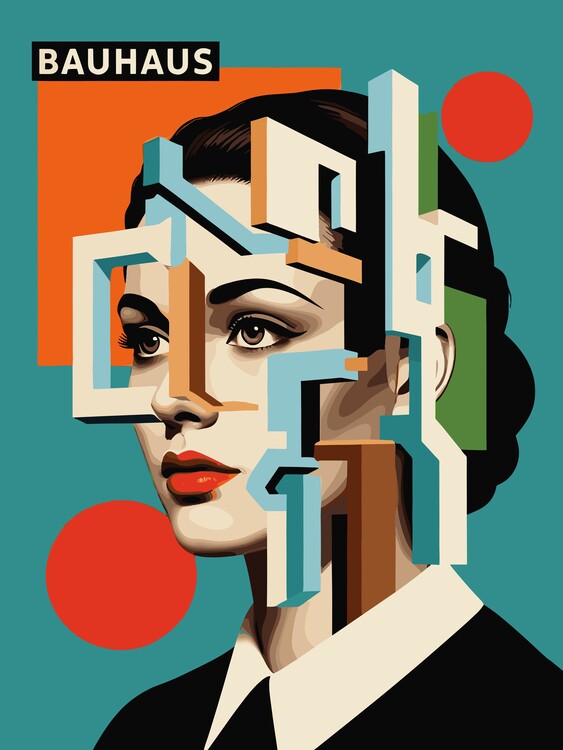 Poster Modern Bauhaus Portrait