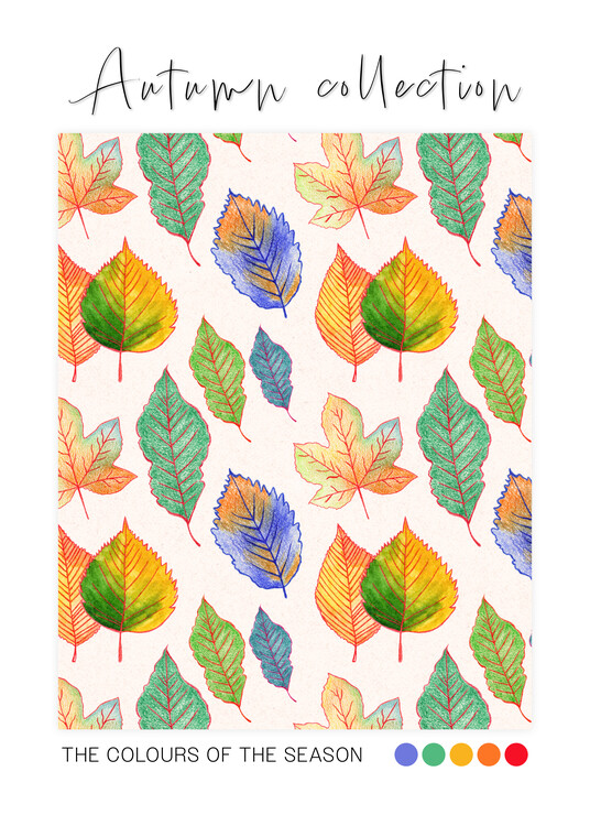 Poster Vibrant Forest Leaves · by Fabiana Chiarelli