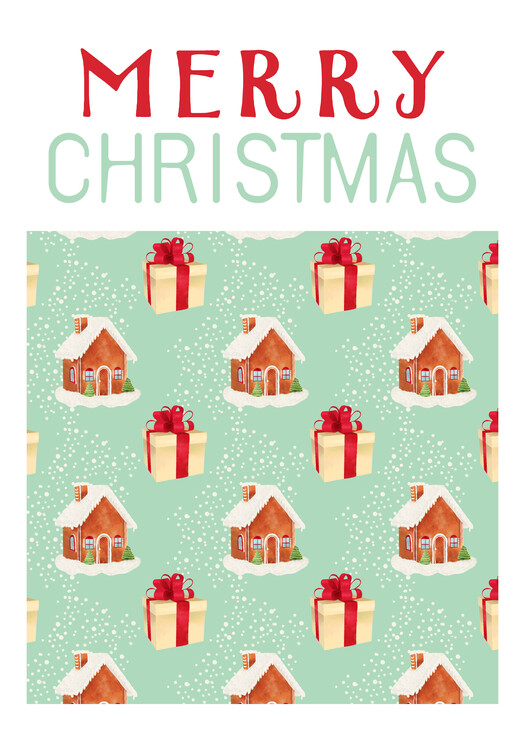 Плакат Gingerbread Houses and Gifts · by Fabiana Chiarelli