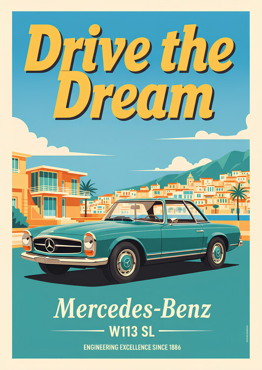 Poster A Vintage Masterpiece W113 SL