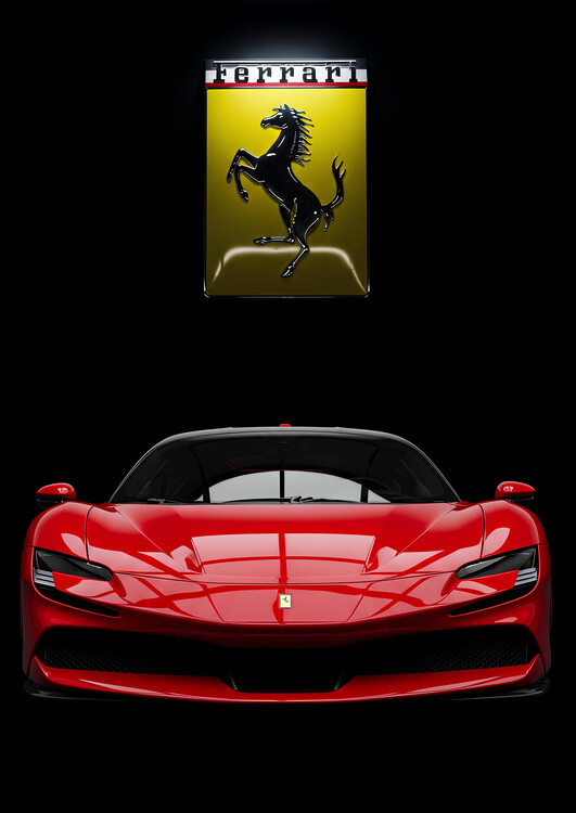Plakát Ferrari — Red. Raw. Unstoppable