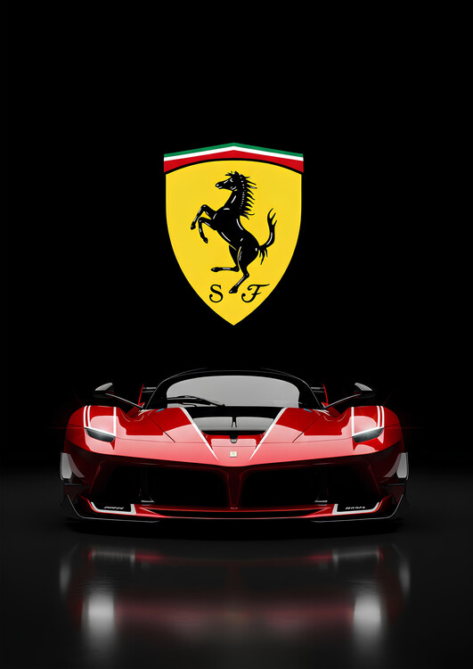 Poster Ferrari — Sculpted by Speed