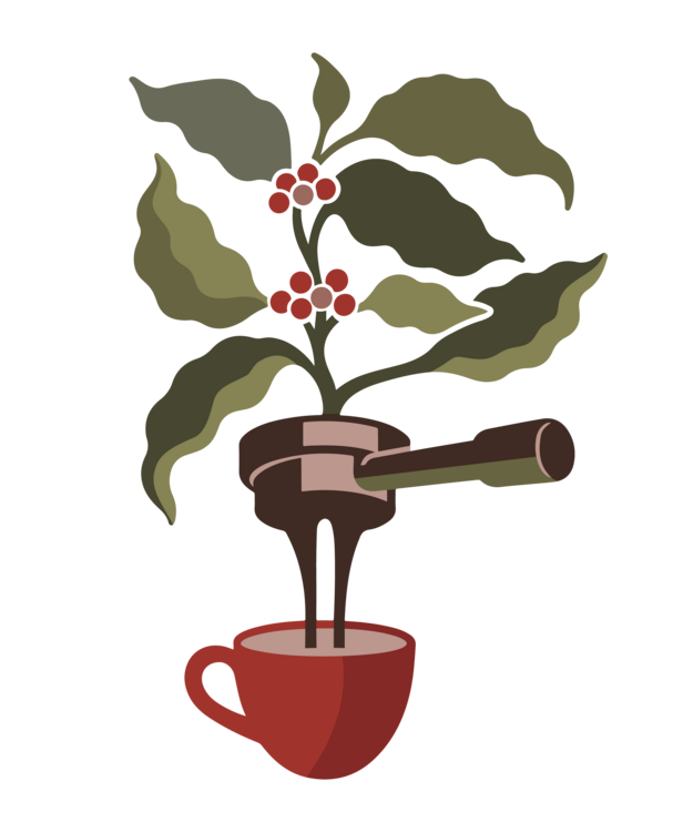 T-shirt Festive coffee with berry leaves