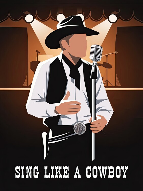 Póster Sing Like A Cowboy
