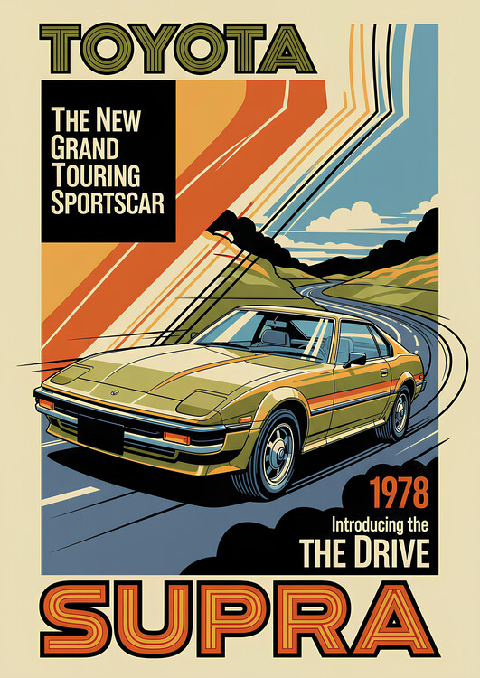 Juliste Toyota Supra 1978 - Vintage Grand Touring Poster