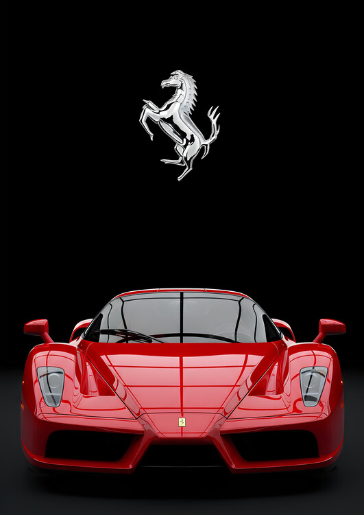Plakat Ferrari Enzo Supercar Red Italian Exotic Car