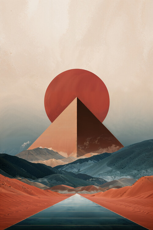 Poster Geometric Pyramid Horizon