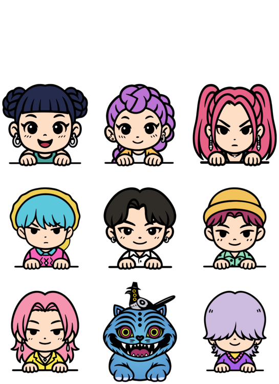 T-shirt K-Pop Demon Hunters - Chibi