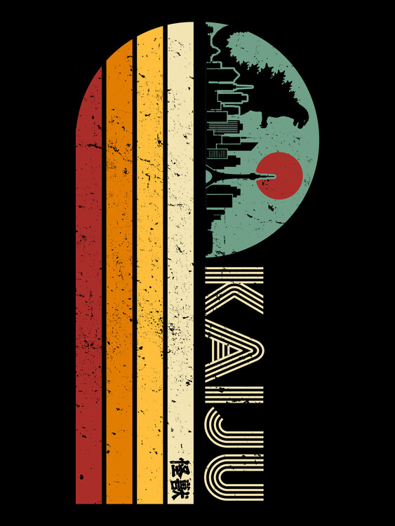 Canvas Print Kaiju vintage