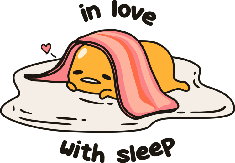 T-shirt Gudetama In Love with Sleep