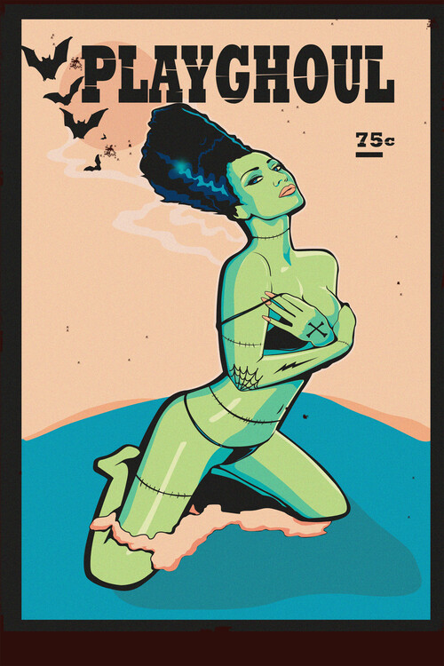 Poster frankenstein bride ghoul gothic munster sexy girl