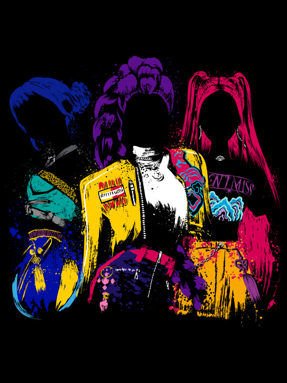 Canvas Print K-Pop Demon Hunters - HUNTR/X in the shadows