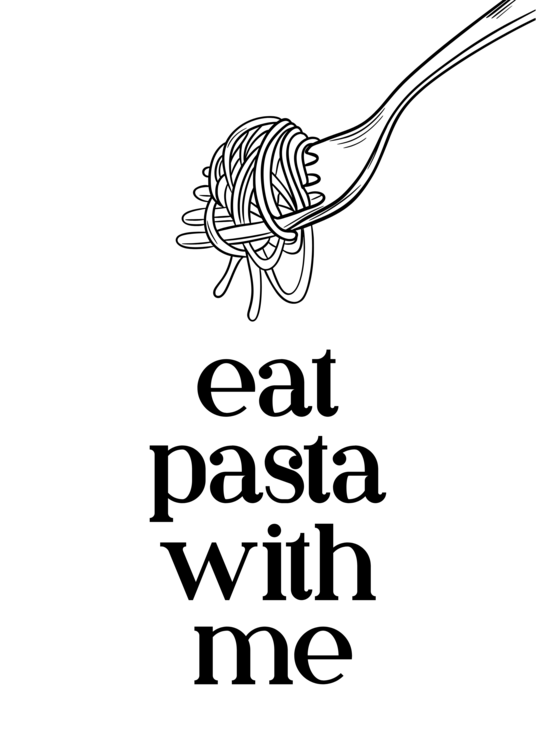 Obraz na plátně Eat pasta with me