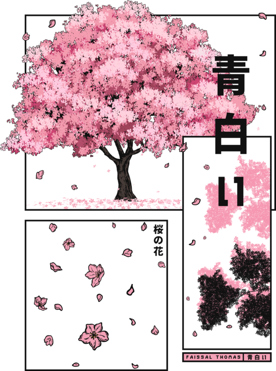 T-shirt Sakura Manga Style