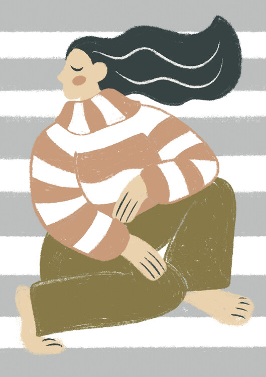 Плакат Stripe Girl