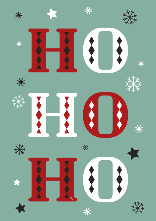 Plakat Ho Ho Ho xmas quote