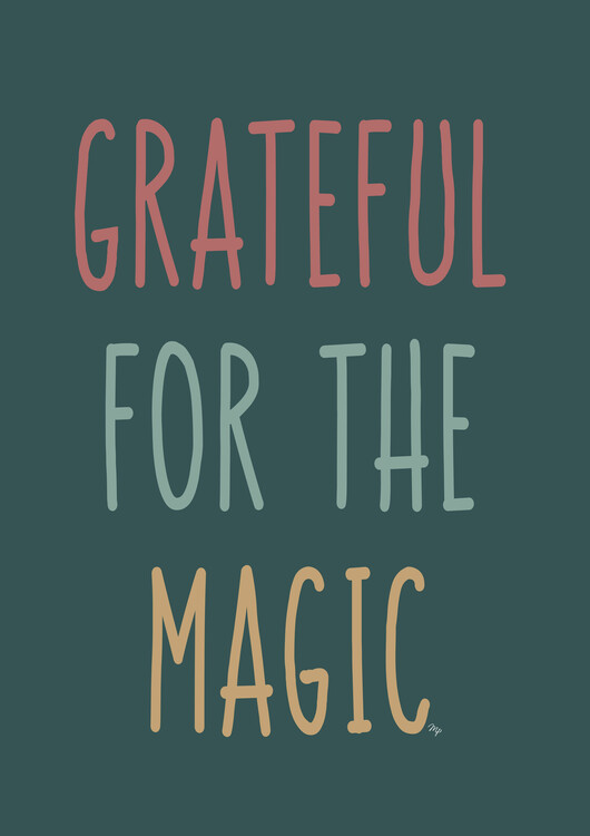 Plakat Grateful for the magic xmas quote
