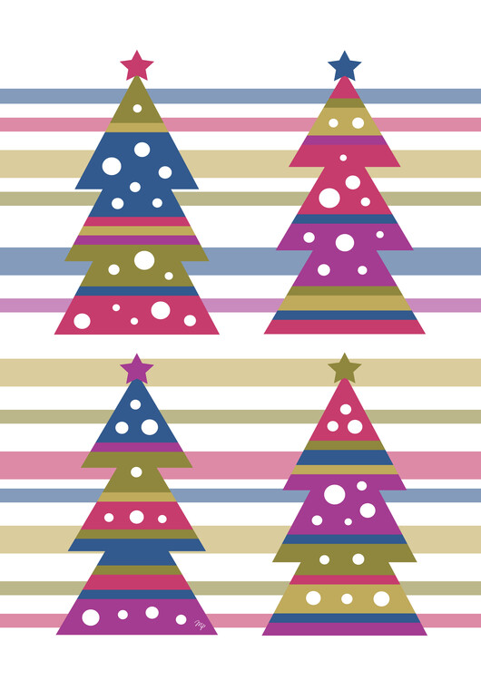 Plakat Bold Xmas trees
