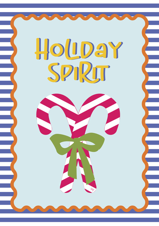Plakat Holiday Spirit Xmas candy canes
