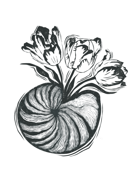 T-shirt Nautilus & Tulips