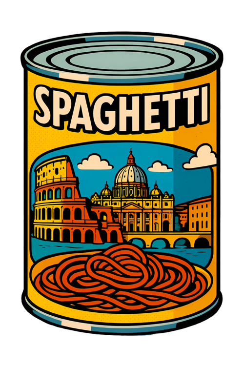 T-shirt Pop Art Rome Spaghetti