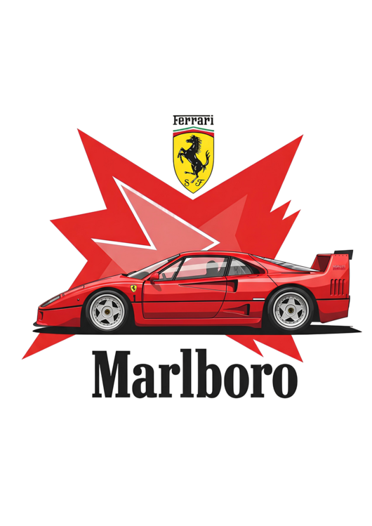 T-shirt Legend of the Scuderia: A Ferrari F40 for the Marlboro Era