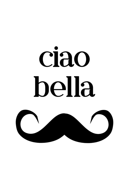 T-Shirt Ciao Bella Mustache