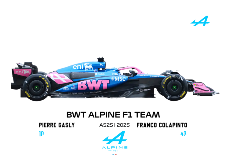 T-shirt BWT Alpine Team and Drivers Artwork