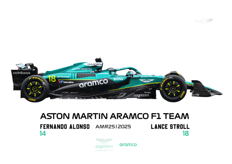T-shirt Aston Martin Aramco Team and Drivers Artwork