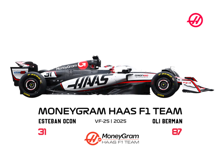 T-shirt Moneyhram Haas Team and Drivers Artwork
