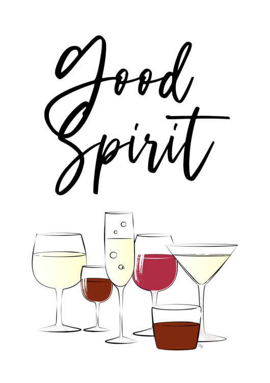T-shirt Good Spirit Wine Quote