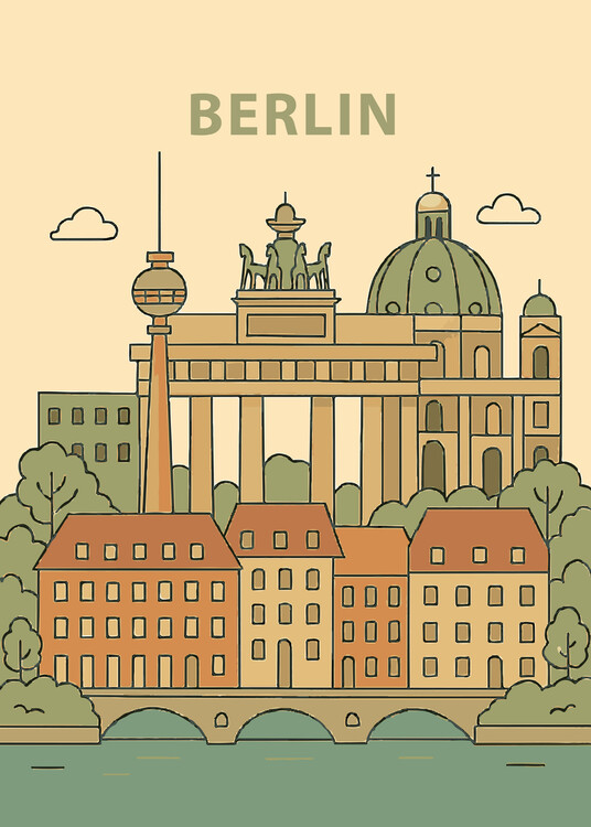 Poster Berlin Retro City