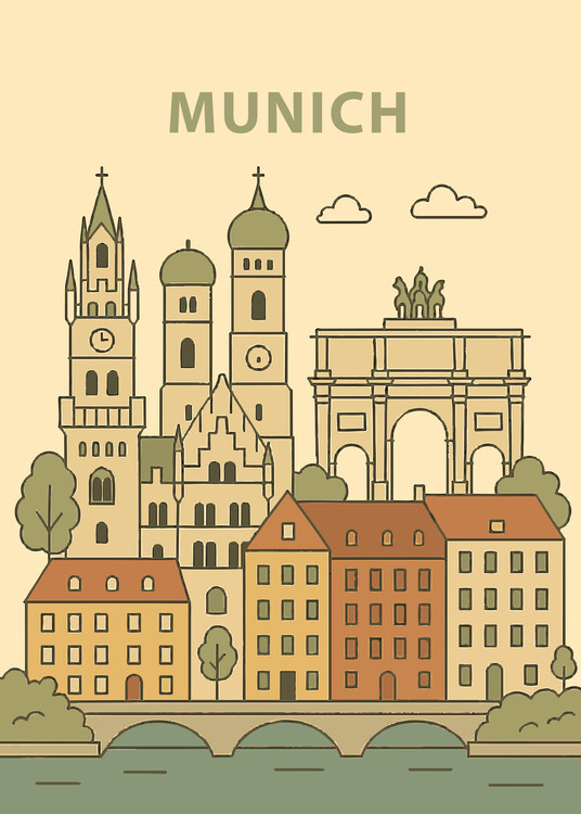 Poster Munich Retro Style