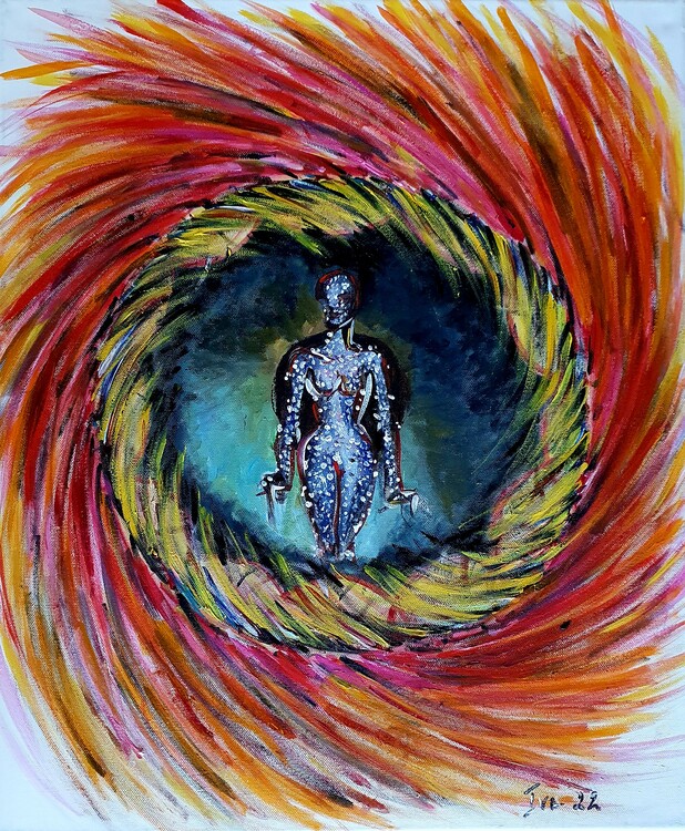 Poster All seeing eye, energy and universe.