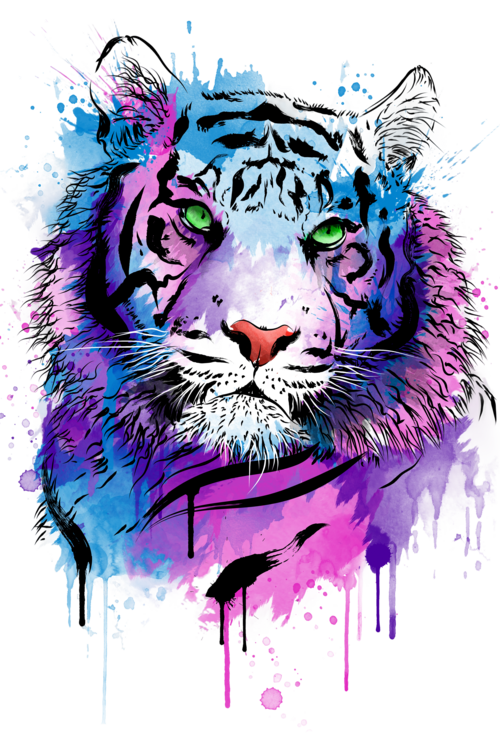 Maglietta Tiger watercolor