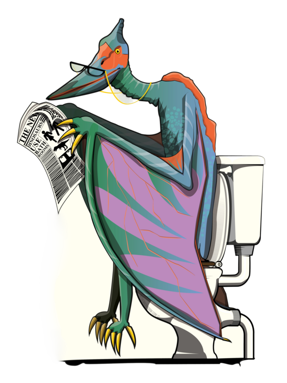 Μπλουζάκι Dinosaur Pterodactyl on the Toilet, Funny Bathroom Humour