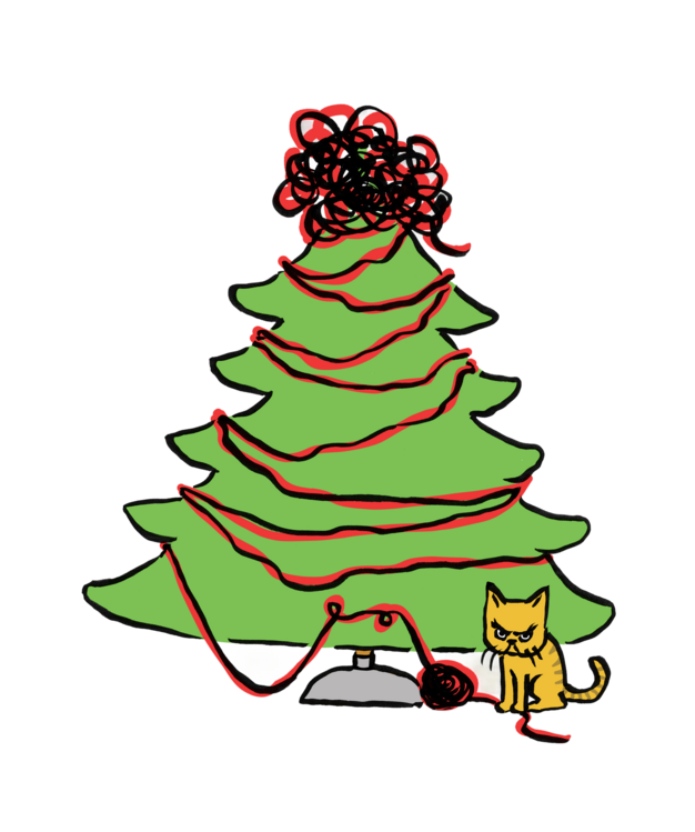 T-shirt Grumpy Christmas Cat