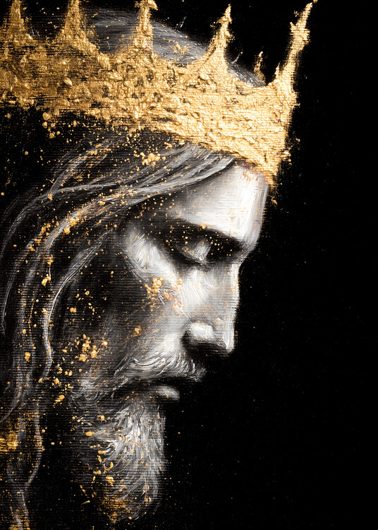 Poster Jesus-Christ with Golden Crown