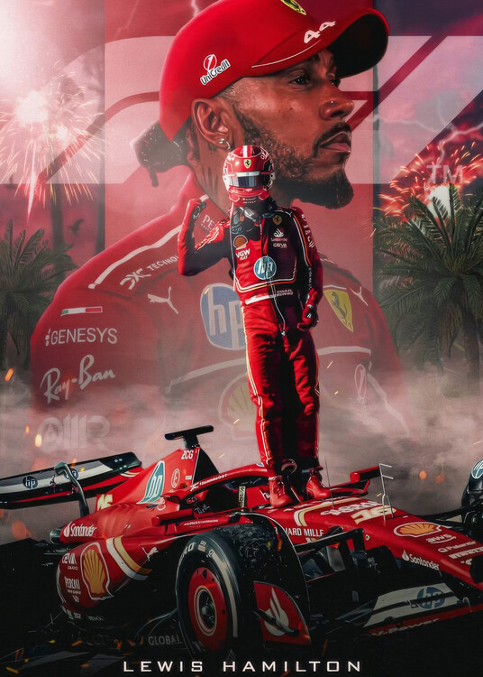 Poster Professional car racing driver from Great Britain