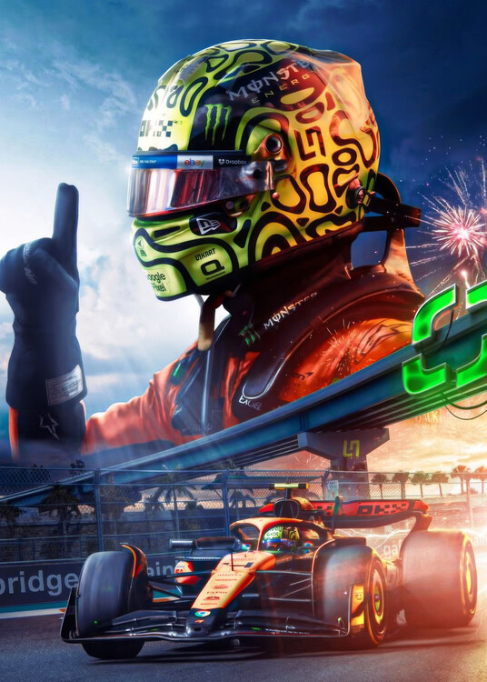 Poster British-Belgian professional race car driver