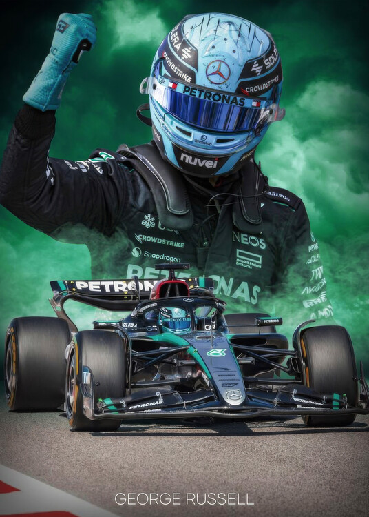 Poster British professional race car driver