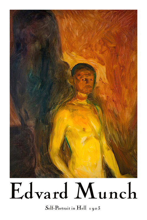 Plakát Edvard Munch Self-Portrait in Hell