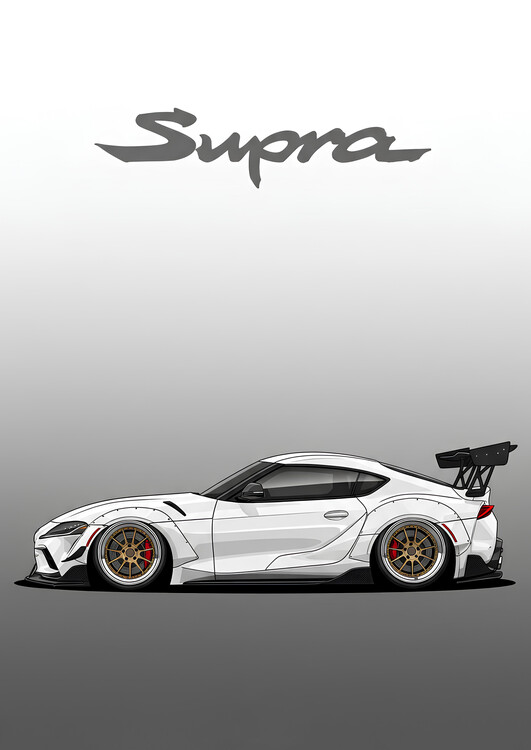 Poster Modified  Toyota Supra A90 MK5 with Aggressive Wide Body Kit