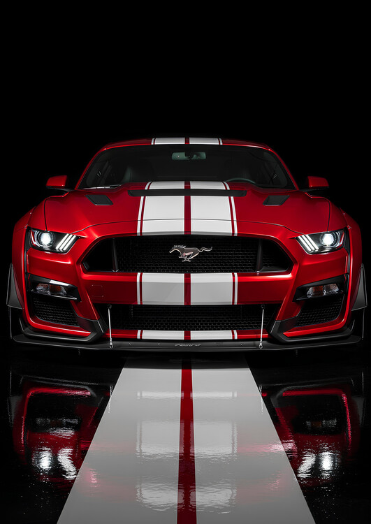 Poster Ford Mustang Shelby GT500 American Muscle Car Performance