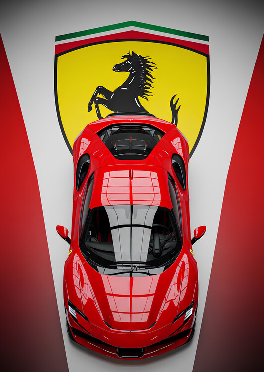 Poster Ferrari SF90 Stradale Italian Hybrid Supercar